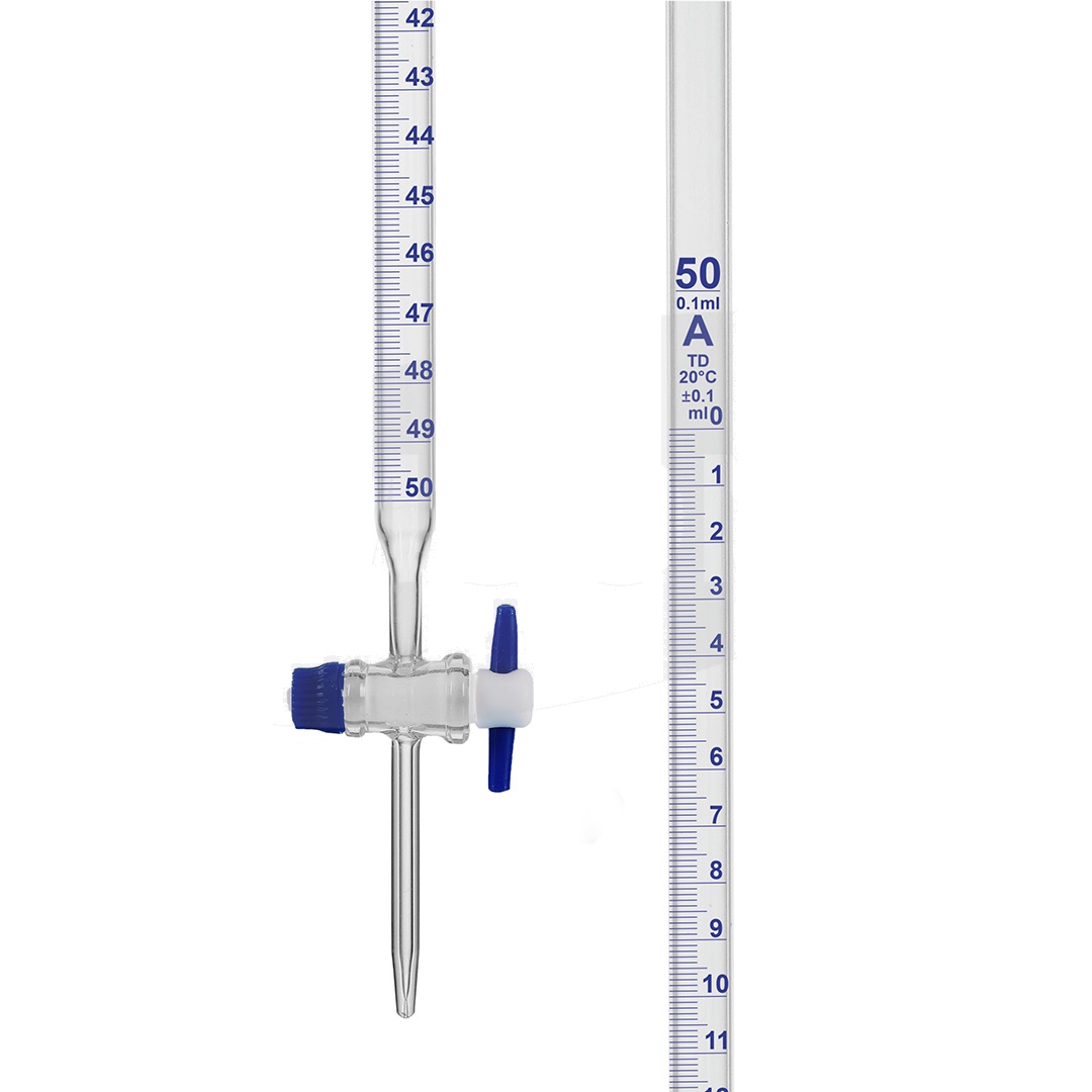Burettes Straight Bore with PTFE Key Class A with 